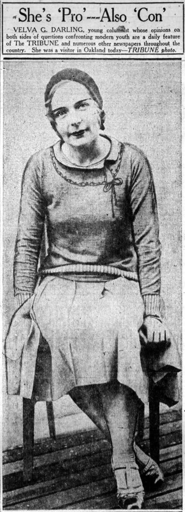 Image via the Oakland Tribune, Friday, January 10, 1930.