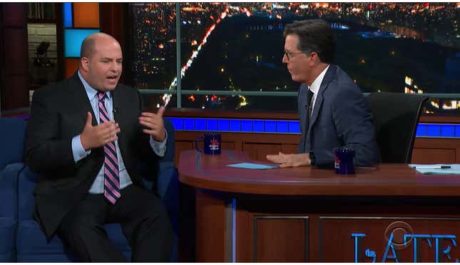 Image for article titled CNN's Brian Stelter Defends His Employer and Also, Chris Cuomo?