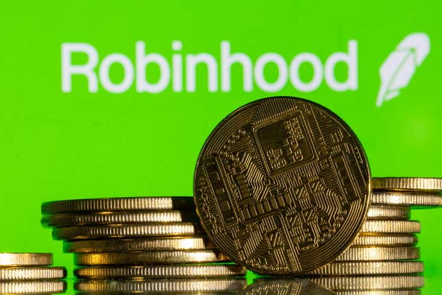 Image for article titled Robinhood stock is riding the crypto wave