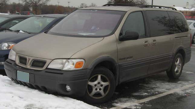 A 1998 Pontiac Trans Sport Montana photographed in College Park, Maryland, USA.