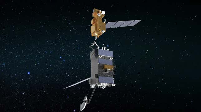 Artist's depiction of OSAM-1 docking with a satellite.