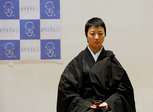 Buddhist monk Koyu Osawa, winner of the Handsomest Monk Contest. (Reuters/Kim Kyung-Hoon)
