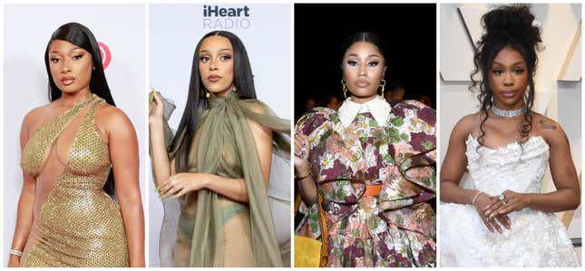 (L-R) Megan Thee Stallion, Doja Cat, Nicki Minaj and SZA.