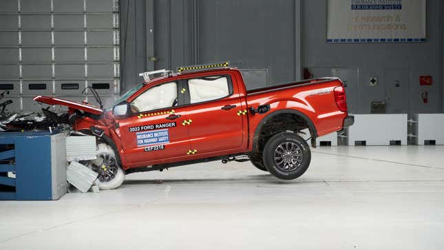 Image for article titled New Midsize Trucks Receive Poor Rear-Seat Crash Safety Ratings: Report