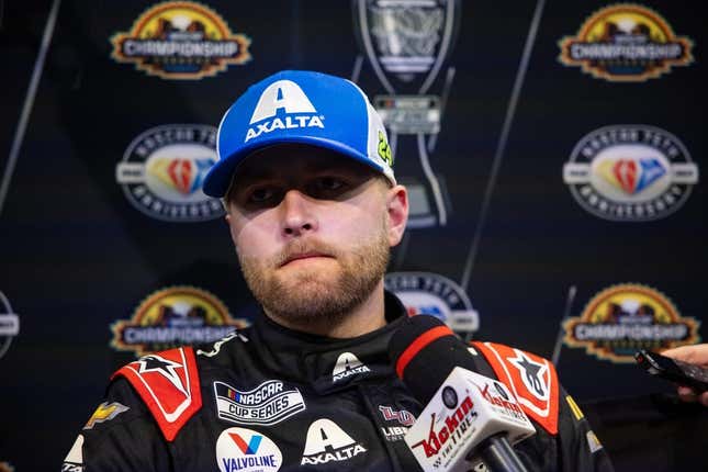 Nov 2, 2023; Avondale, Arizona, USA; NASCAR Cup Series driver William Byron during Championship Media Day at Phoenix Raceway.