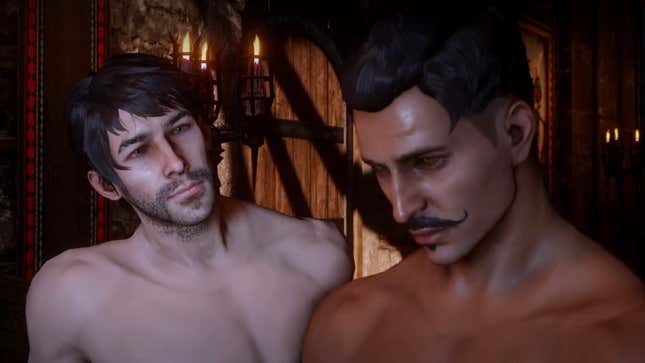 Dorian and August sit on a bed.