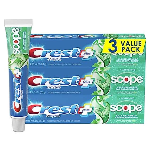 Image for article titled Crest + Scope Whitening Toothpaste, Now 10% Off