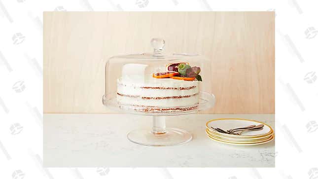 Studio 3B 2-Piece Domed Cake Plate Set | $30 | 50% Off | Bed Bath &amp; Beyond