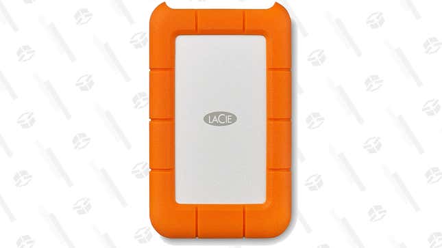 LaCie Rugged Mini 1TB Hard Drive | $78 | 9% Off | Amazon
LaCie Rugged Mini 2TB Hard Drive | $100 | 9% Off | Amazon
LaCie Rugged Mini 4TB Hard Drive | $143 | 11% Off | Amazon
LaCie Rugged Mini 5TB Hard Drive | $160 | 11% Off | Amazon
