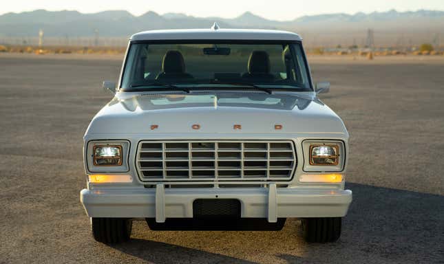 Image for article titled Ford Shows Off Their Electric Crate Motor In A Fantastic Resto-Mod 1978 F-100 Truck