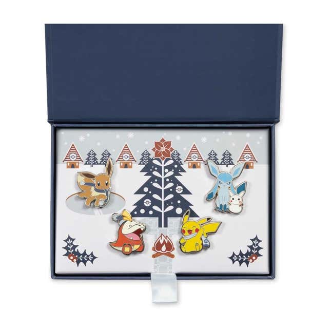 Pokémon-themed holiday pins