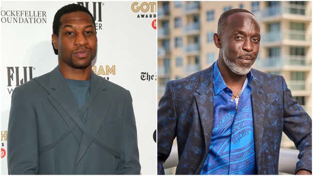 Jonathan Majors, left; Michael K. Williams