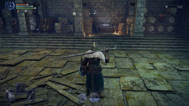 The player character looks at a closed chest.