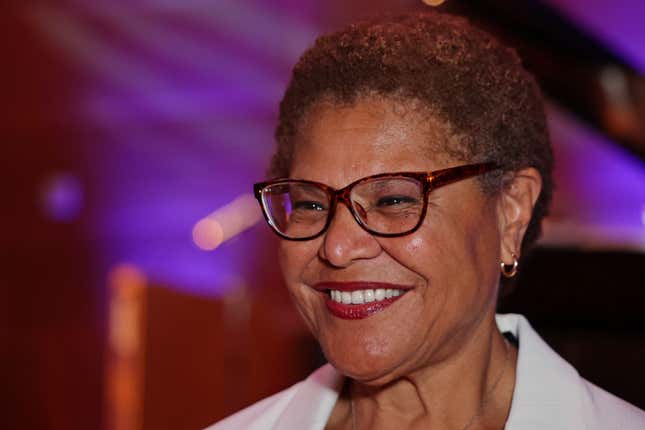  Los Angeles Mayor Karen Bass attends Gay Men’s Chorus Of Los Angeles’ “Disney Pride In Concert” And GMCLA 2023 Gala on June 25, 2023 in Los Angeles, California.