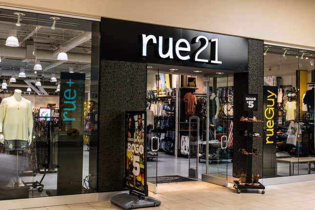 A rue21 Retail Strip Mall Location.