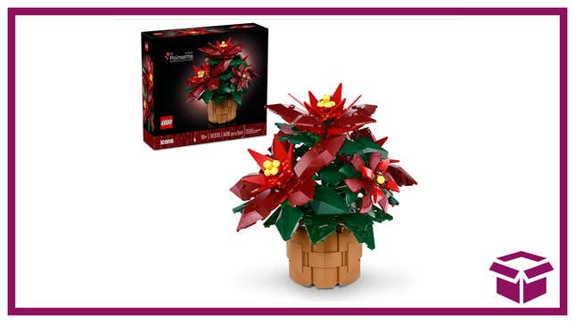 Image for article titled Lego&#39;s Newest Christmas Poinsettia Set is the Perfect Addition to Your Holiday Decor