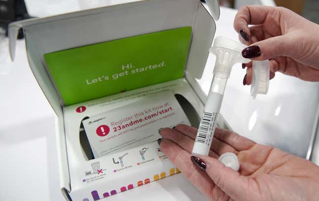 A 23andMe DNA kit