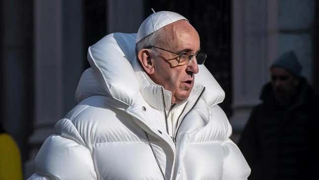 Deepfake of the Pope.