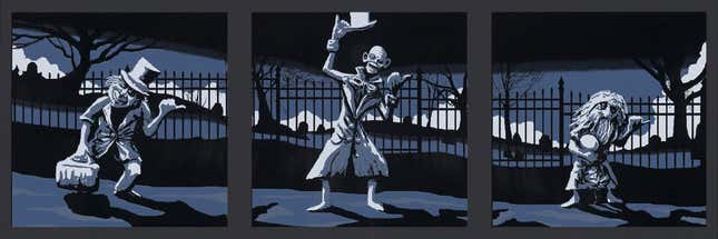 Image for article titled Disney&#39;s Haunted Mansion Comes to Life in These Boo-tiful Art Pieces