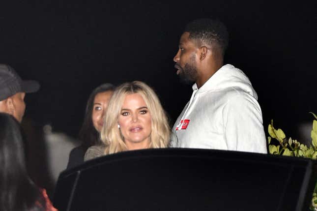 LOS ANGELES, CA - JULY 09: Khloe Kardashian and Tristan Thompson are seen at Nobu on July 09, 2018 in Los Angeles, California. 