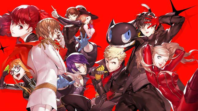 The Phantom Thieves pose for the camera.