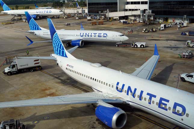 FILE - A United Airlines plane is pushed from the gate at George Bush Intercontinental Airport, Aug. 11, 2023, in Houston. United Airlines flights were halted nationwide on Tuesday, Sept. 5, because of an “equipment outage,” according to the Federal Aviation Administration. (AP Photo/David J. Phillip, File)