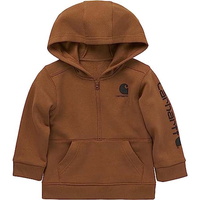 Image for article titled Carhartt Boys&#39; Long-Sleeve Half-Zip Hooded Sweatshirt, Now 25% Off