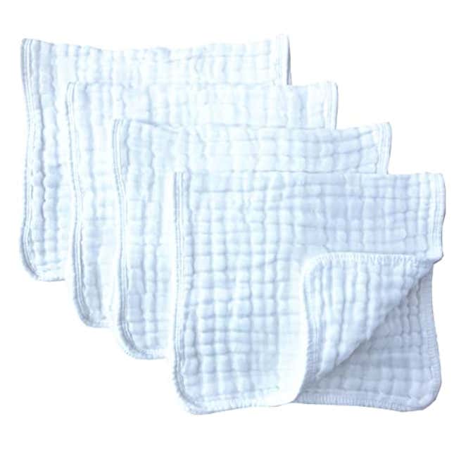 Image for article titled Synrroe Muslin Burp Cloths 4 Pack Large 20&quot; by 10&quot; 100% Cotton 6 Layers Extra Absorbent and Soft, Now 32% Off