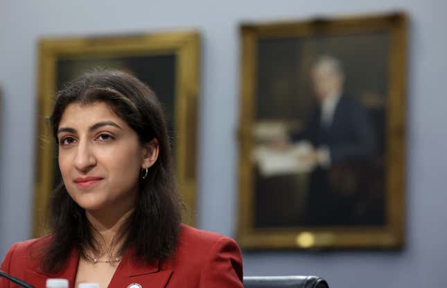 Lina Khan, Chair of the Federal Trade Commission (FTC), testifies before the House Appropriations Subcommittee at the Rayburn House Office Building on May 15, 2024 in Washington, DC.