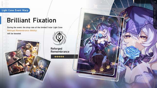 Brilliant Fixation Light Cone Banner for Reforged Remembrance in Honkai: Star Rail