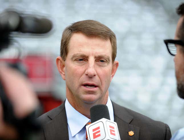 Image for article titled Dabo Swinney: ‘All I Know Is My Players Are Fully Vaccinated Against Distractions’