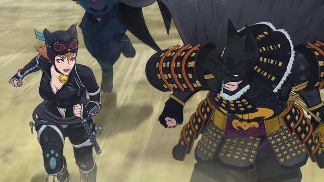 Batman and Catwoman in 2018's Batman Ninja.