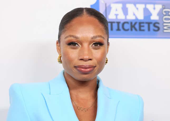 BEVERLY HILLS, CALIFORNIA - AUGUST 18: Allyson Felix attends the 23rd annual Harold &amp; Carole Pump Foundation Gala at The Beverly Hilton on August 18, 2023 in Beverly Hills, California. 