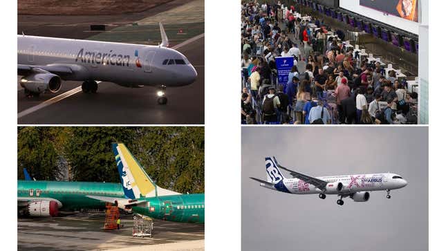 Imagen para el artículo titulado Reinicio del 737 Max de Boeing, volúmenes récord de pasajeros y un nuevo y elegante salón de Delta: resumen de noticias de aerolíneas