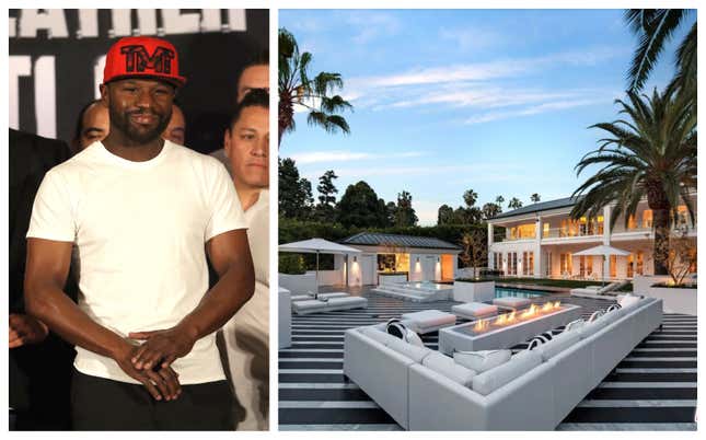 Image de l'article intitulé Coup d’œil sur le manoir de Floyd Mayweather Jr à Beverly Hills, de nouveau sur le marché