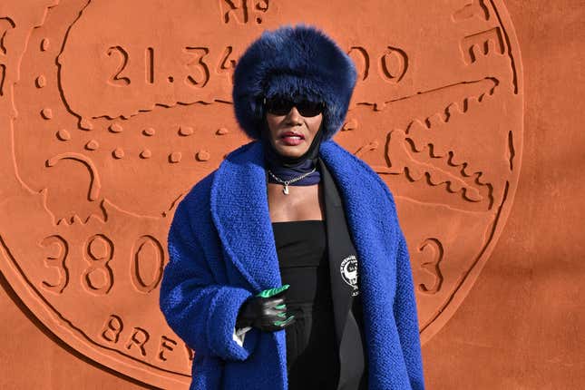 PARIS, FRANCE - MARCH 05: (EDITORIAL USE ONLY - For Non-Editorial use please seek approval from Fashion House) Grace Jones attends the Lacoste Womenswear Fall/Winter 2024-2025 show as part of Paris Fashion Week on March 05, 2024 in Paris, France. 