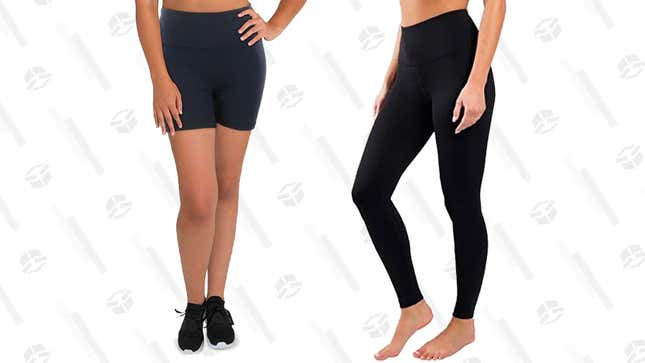 90 Degree By Reflex High Waist Power Flex Leggings | $25 | Amazon
90 Degree By Reflex High Waist Power Flex Yoga Shorts (2-pack) | $24 | Amazon