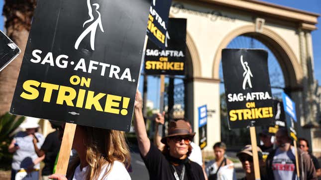 SAG-AFTRA strike signs
