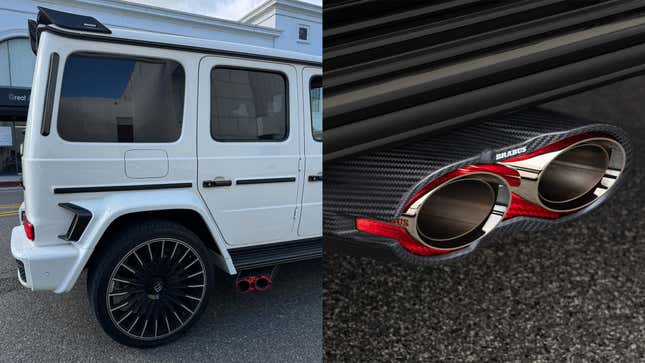 Side view of a Brabus G63 and the side exhaust tips