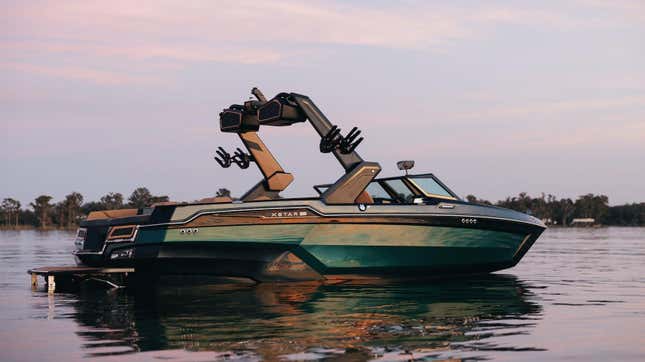 Image for article titled Your Family Won&#39;t Love You Unless You Buy This 630-HP Supercharged V8 Wakeboarding Boat