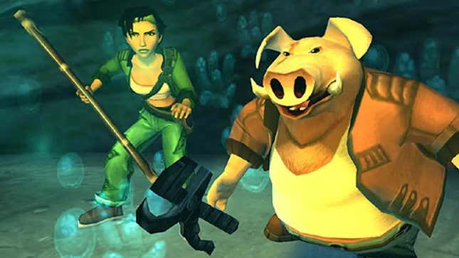 An image shows the main characters from Beyond Good And Evil. 