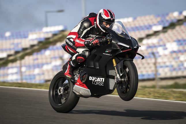Image for article titled The Ducati Panigale V4 SP2 Delivers Race Bike Tech To You