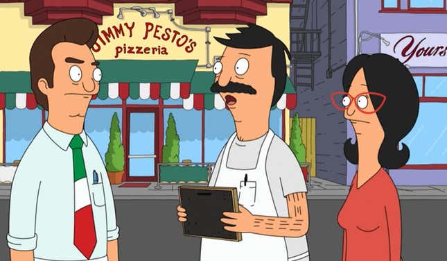 يتحدث بوب إلى جيمي بيستو في Bob's Burgers