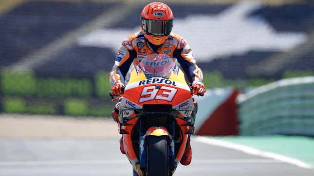 Image for article titled Marc Marquez And His Teammates Can&#39;t Stop Crashing