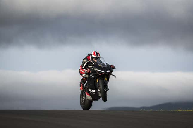 Image for article titled The Ducati Panigale V4 SP2 Delivers Race Bike Tech To You