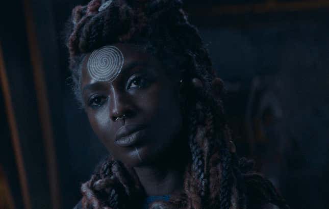 Mutter Aniseya (Jodie Turner-Smith) in THE ACOLYTE von Lucasfilm.