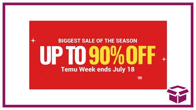 Temu Week is Competing With Prime Day, up to 90% off Sitewide
