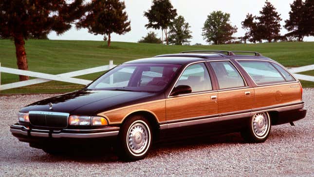 A vintage photo of a Buick Roadmaster. 