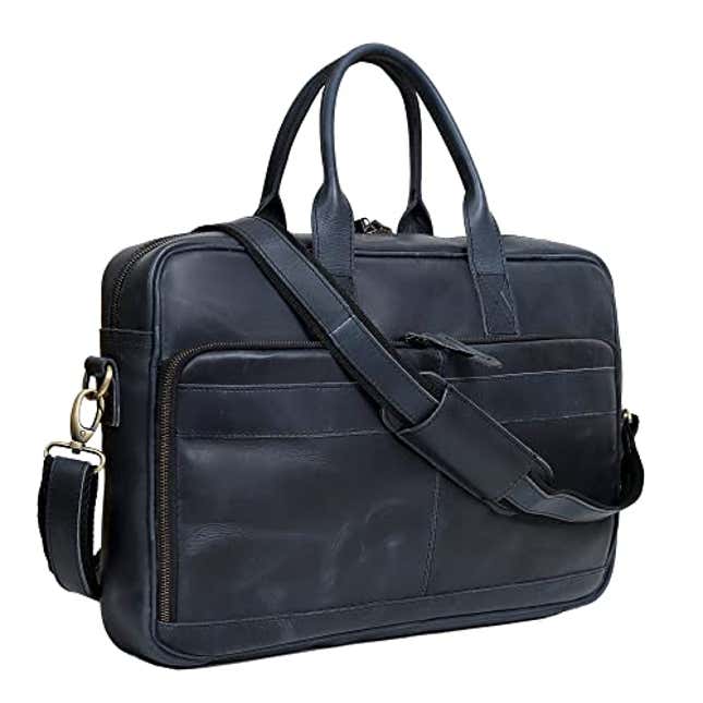 Vintage Handmade Leather Travel Messenger Office Crossbody Bag Laptop ...