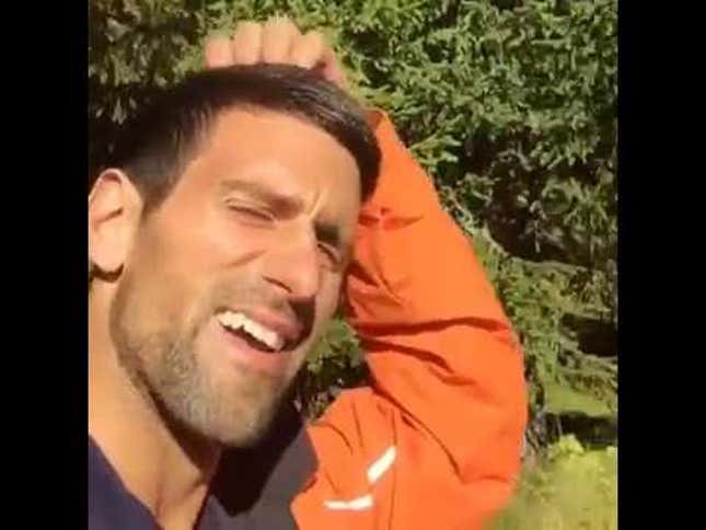 Novak Djokovic Visits The Bomb-Ravaged Tennis Club From His Childhood